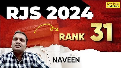 RJS 2024 full Interview | Naveen | Rank - 31 | RJS Result 2024