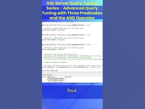 SQL Server Query Tuning Series - Advanced Query Tuning with Three ...