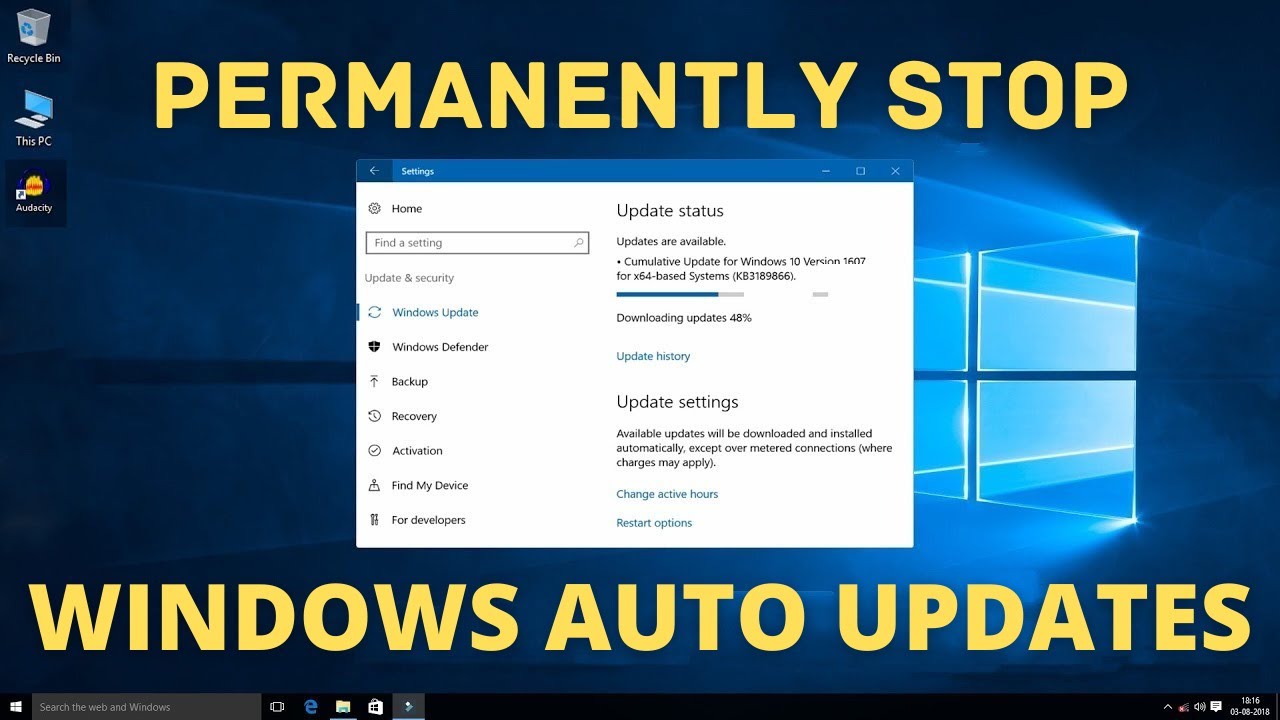 How To Permanently Stop Automatic Updates On Windows 10 In 2023 - YouTube
