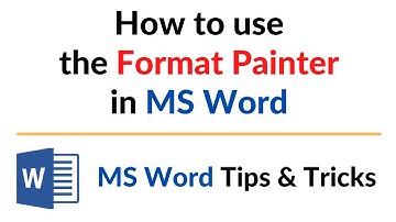How to use the Format Painter in MS Word