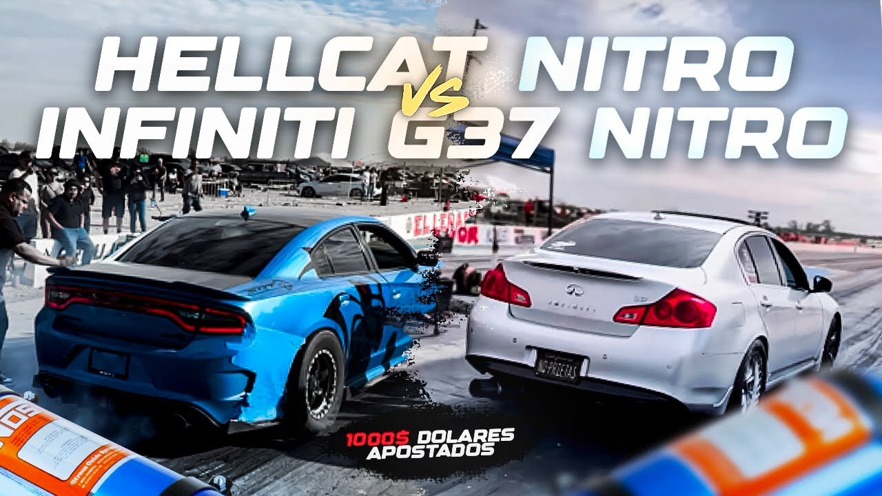 Hellcat vs Infiniti 1/8 de milla | 1000 Dlls En Juego |