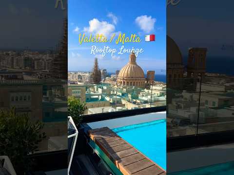 Malta 🇲🇹 | Rooftop in The Embassy Valetta Hotel #shorts #rooftop #valetta #youtubeshorts