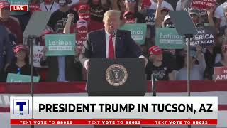 President Trump in Arizona gives an update on the big, beautiful WALL!