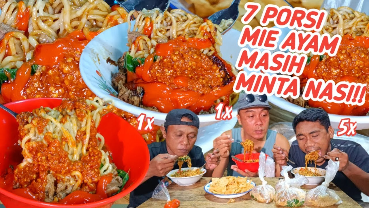 S4DIS,,5 PORSI SENDIRI MASIH KURANG!MUKBANG MIE AYAM PANGSIT PALING BRUTAL!!