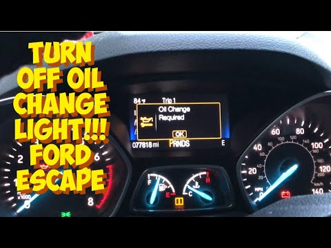 How to turn off Oil Change Warning/light on a Ford Escape - YouTube