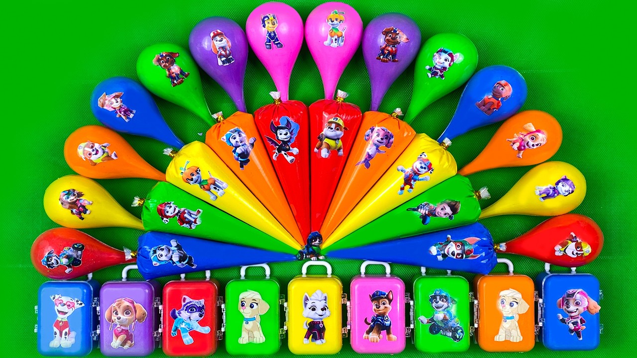 Magical Slime Bags: Looking Paw Patrol Clay: Ryder, Chase, Marshall,...Satisfying ASMR Video