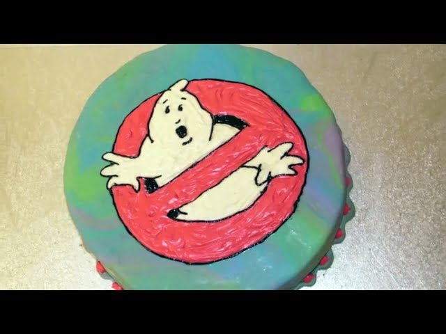 Decorating a Cake with Ghostbusters Edible Cake Images - Edible