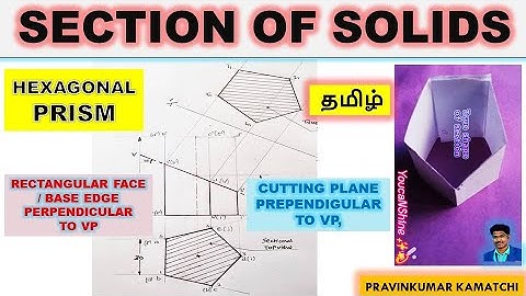 #Sectionofsolids | Pentagonal Prism base on HP | PNo.8 | Tamil | Engineering Graphics #Pravinkumar