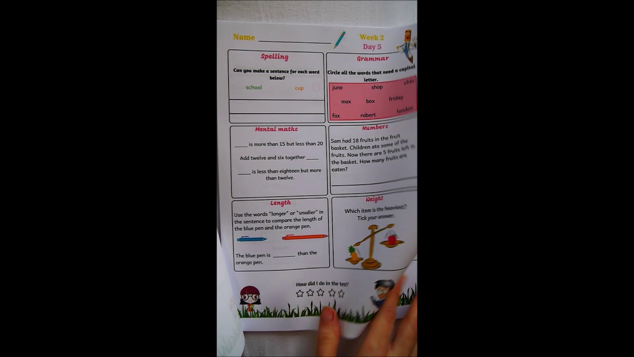 Year 1 maths and english book video - YouTube