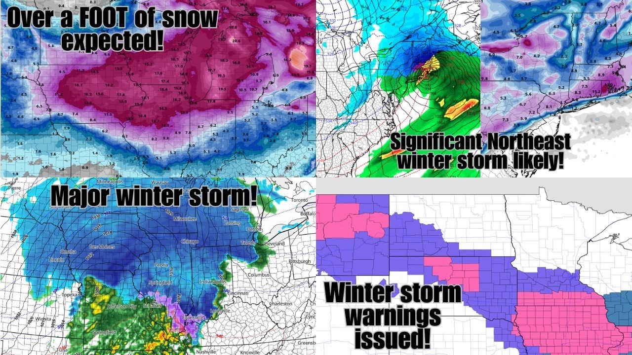 Back-to-back major winter storms to dump FEET of snow on the Northern U ...