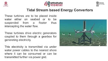 Principles of generation of tidal energy