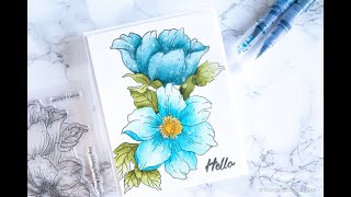 Simple & Easy Watercoloring on Stamped Images