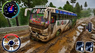 Bus simulator Indonesia 2026 - Kerala Private Bus Muddy Offroad Driving | Bus Game Android Gameplay screenshot 4