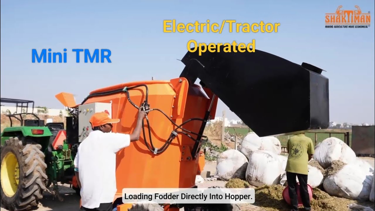 Mini TMR machine | Shaktiman | Electric and Tractor Operated | Small cattle Feed Mixer