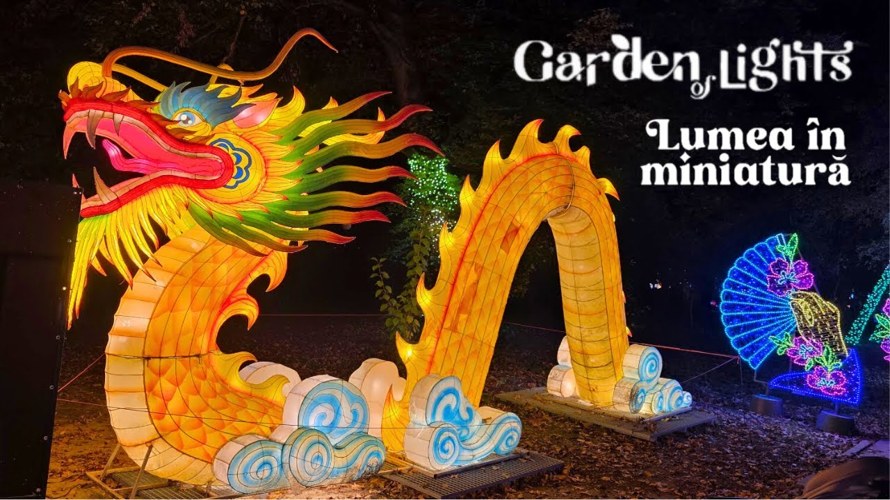 (4K) Lumea in miniatura - Gradina Botanica Bucuresti - Garden of Lights 2025 - Show drone