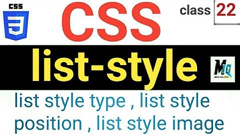 CSS List-style properties | in urdu Hindi tutorial for bgnr