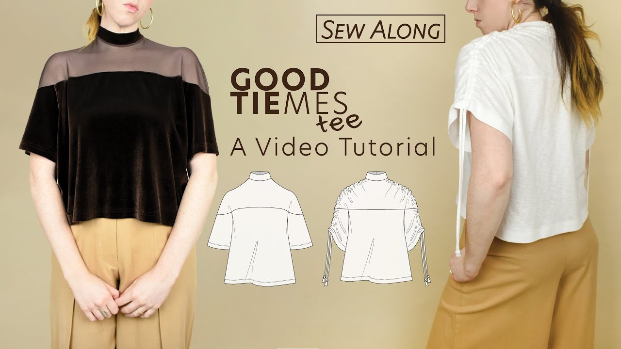 Good Tiemes Tee Sew Along Video Tutorial By Forest & Thread from the PDF Sewing Pattern