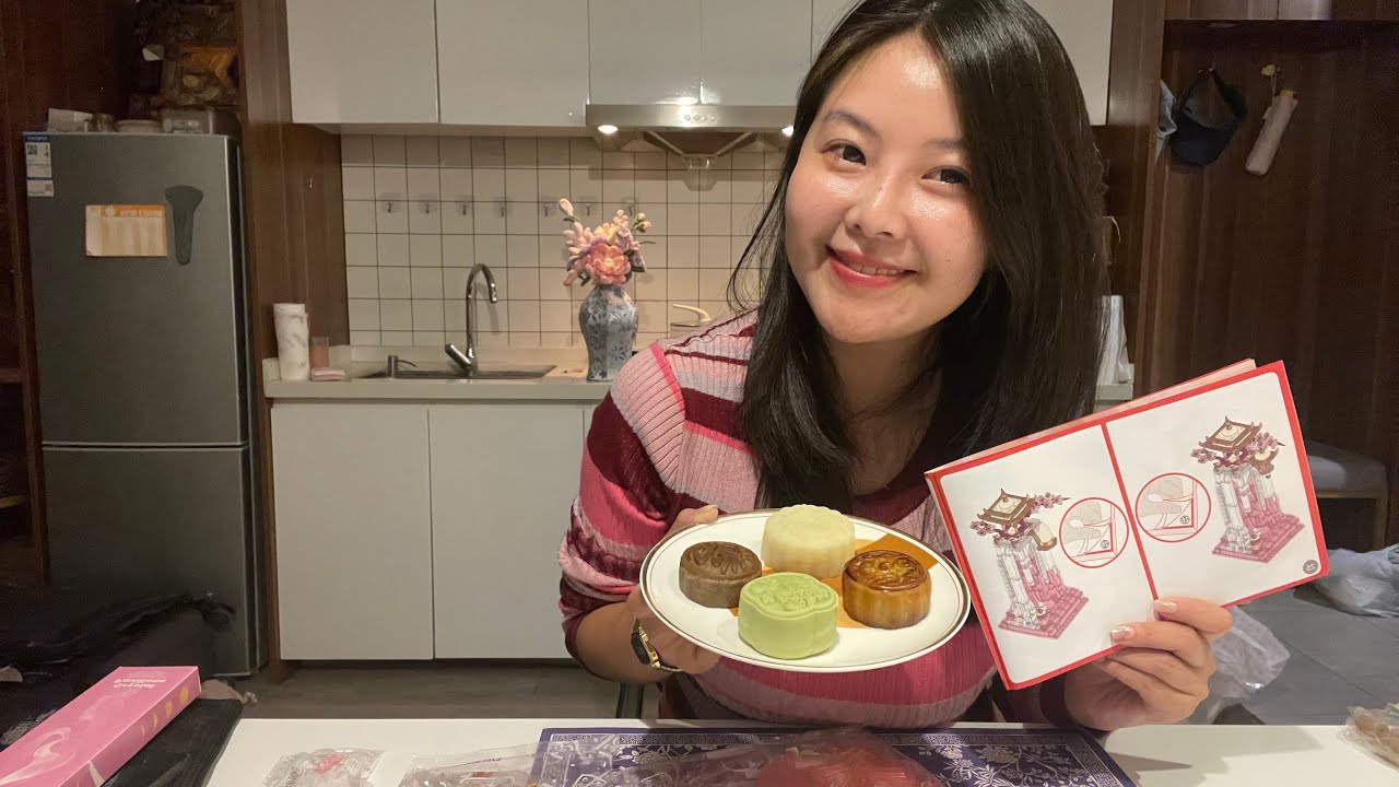 “Moon Palace”building bricks🌸🌕 & Fun flavor mooncake tasting 🥮🥳