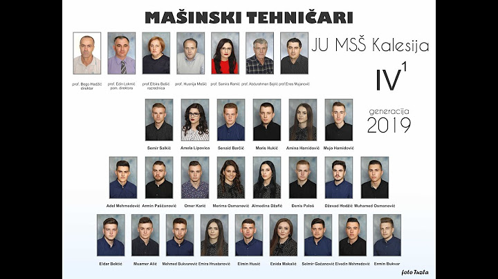 JU MSŠ Kalesija   Maturanti 2019   IV1