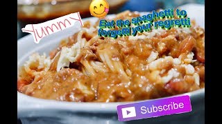 Filipino sweet and spicy Spaghetti