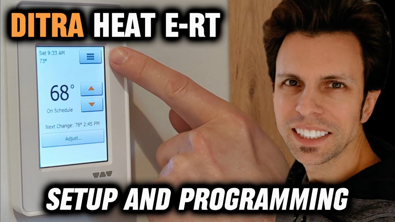 Ditra Heat E-RT Programmable Thermostat Setup and Programming - YouTube