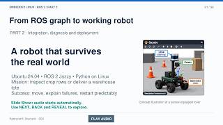 Embedded Linux Lecture 8, Part 2: ROS 2 Robot Integration and Deployment