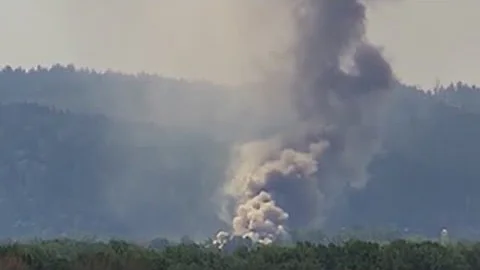 Firefighters battle large blaze at Portland metal recycling facility