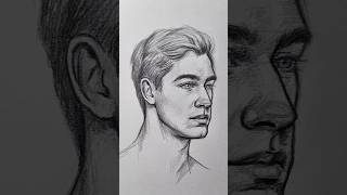 Male Face Proportions Made Easy! | Pencil Drawing Tutorial #shorts