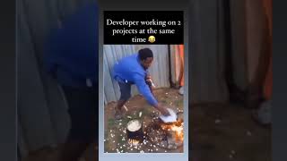 Developer Working On Two Projects At The Same Time