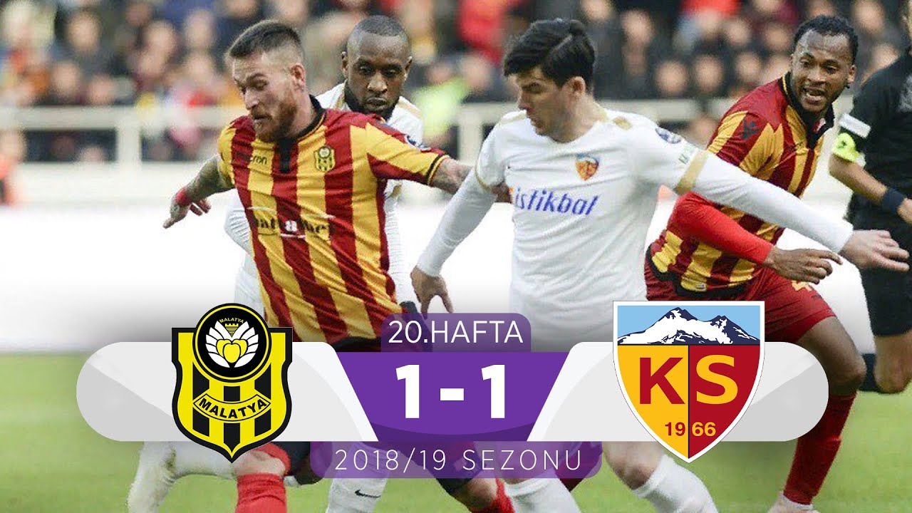 2018-2019 Süper Lig YENİ MALATYASPOR - KAYSERİSPOR 1-1 Maç Özeti