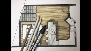 Celebrity Rendering a floor plan - marble counter top - light Net Worth