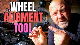 How To Make Harley Davidson Wheel Alignment Tool | M8 Softail Rear Wheel Alignment