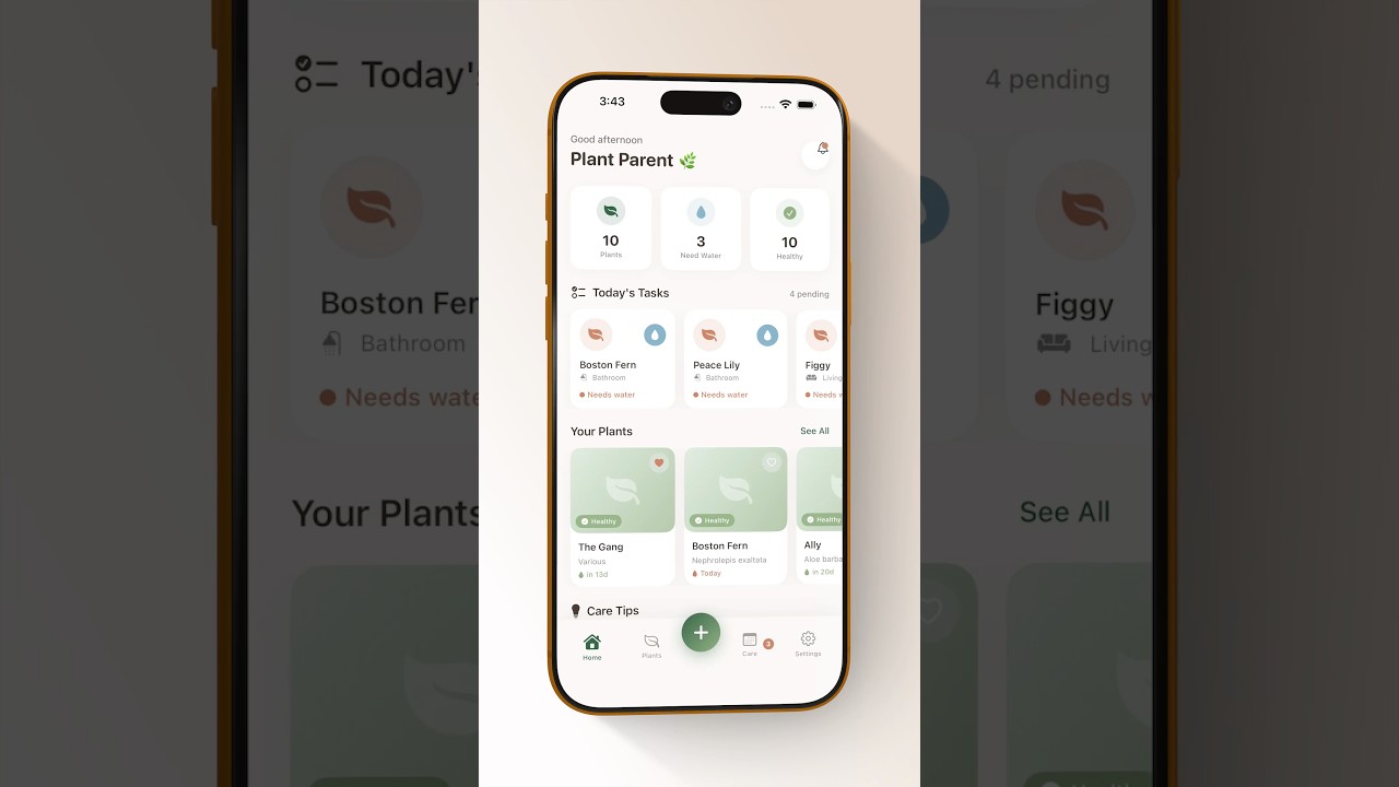 Plant Care App with SwiftUI | Custom TabBar, Calendar, SwiftData, Care Tracker