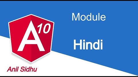 Angular 10 Hindi tutorial #7 Module