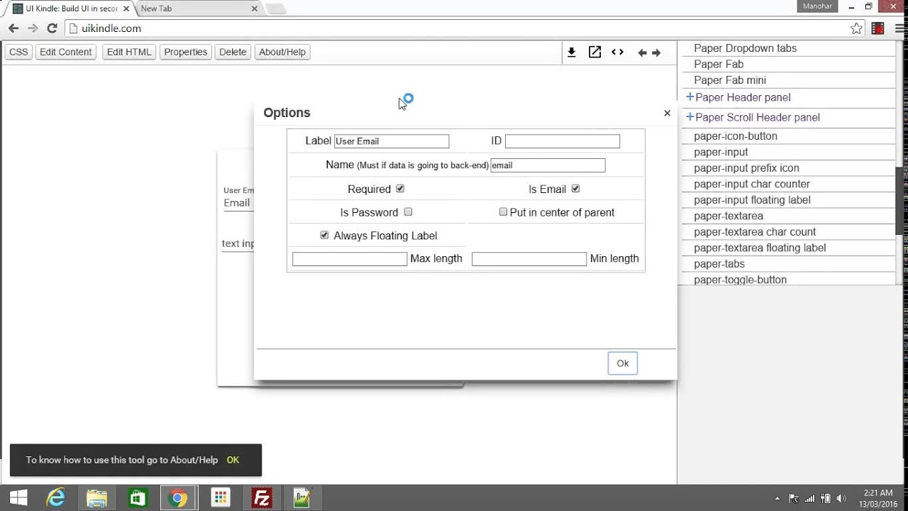 build simple form uing polymer elements using uikindle youtube polymer form