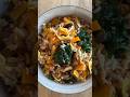 Repas complet facile et sain : riz sauté butternut œuf épinards