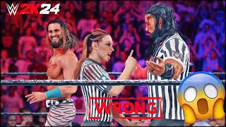 (PS5)WWE 2K24 | Special Referee Match ( ROCK vs SETH ROLLINS )●Brutal Match 4K