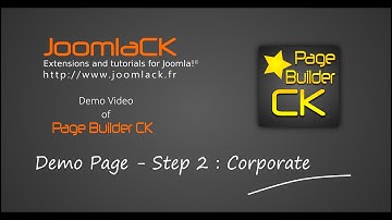 Page Builder CK - Step 2 : Corporate Design