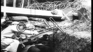 French soldiers engaged in trench warfare,  during World War I HD Stock Footage