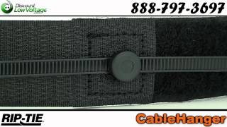 Rip-Tie Pivoting Cable Hanger For Cable Management