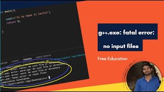 g  .exe: fatal error: no input files || how to remove 