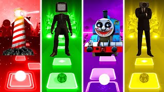 Lighthouse Monster Vs Large TV Man Vs Thomas The Train exe Vs Speakerman - Tiles Hop EDM Rush!