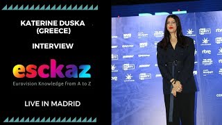 ESCKAZ in Madrid: Interview with Katerina Duska (Greece) (at PrePartyES 2019)