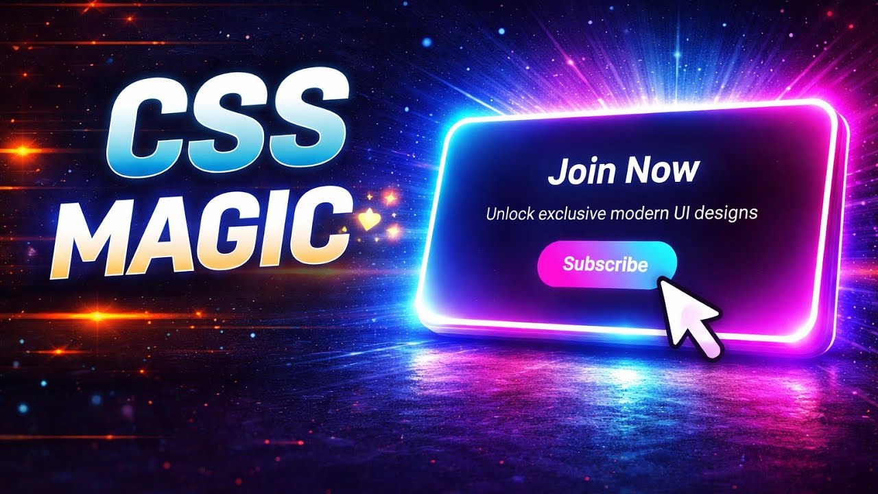 3D Neon Glassmorphism Card | Modern UI Design in HTML & CSS 2026 - YouTube