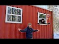 Installing Windows in Our OFF-GRID Shipping Container Cabin in the Woods