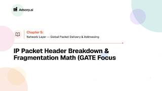 5.6 IP Packet Header Breakdown & Fragmentation Math (GATE Focus | Network Layer