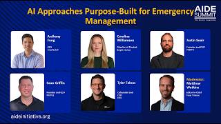 AI Approaches Purpose-Built for Emergency Management - AIDE Summit