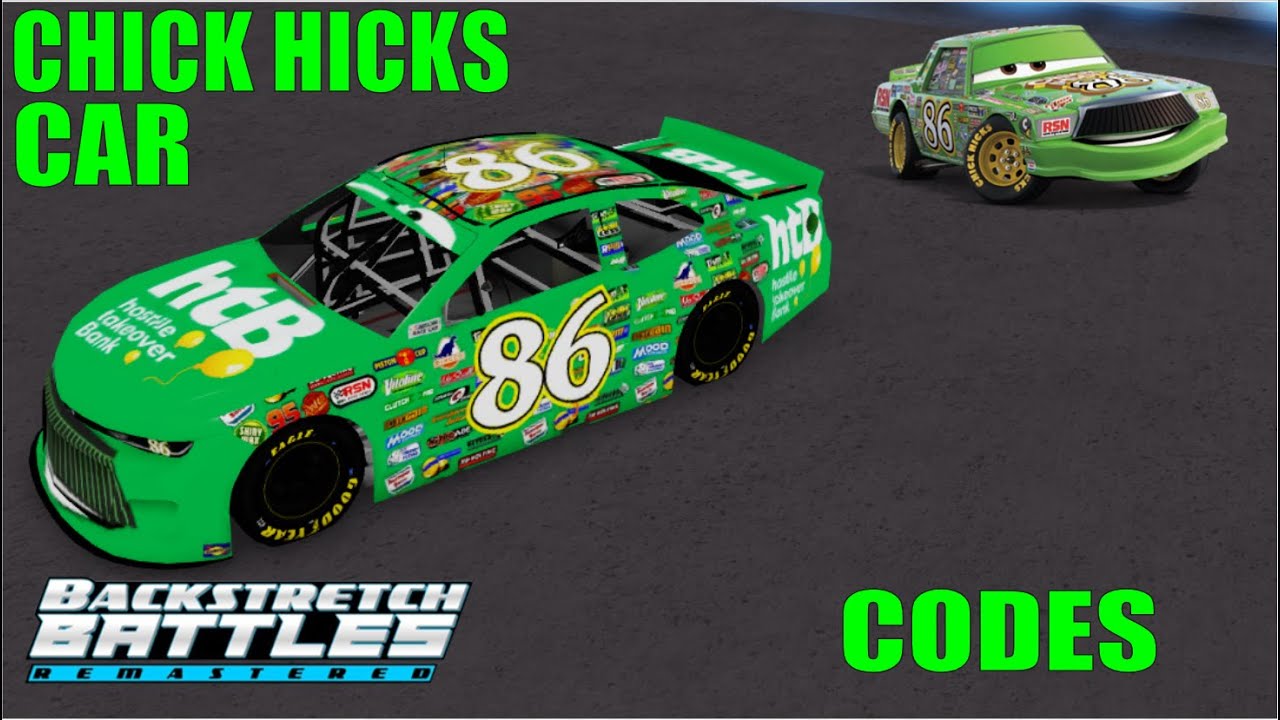 Cars Movie Codes! (Roblox Backstretch Battles) 