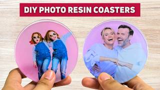 DIY Photo Resin Coasters - Cute Gift Idea for Photos  #diy #resincrafts  #diygifts
