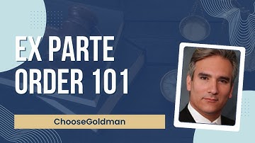 What Does [Ex Parte Order] Mean - ChooseGoldman.com